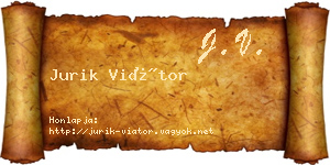 Jurik Viátor névjegykártya